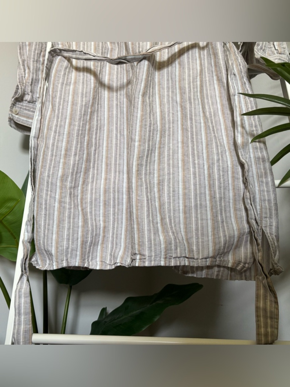 Tommy Hilfiger Neutral Striped Button-Up Shirt Dress - Picture 10 of 14